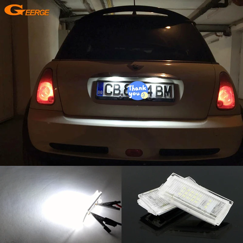 For MINI Cooper R50 R52 R53 Excellent Ultra Bright Smd Led License Plate Lamp Light No OBC Error Car Accessories