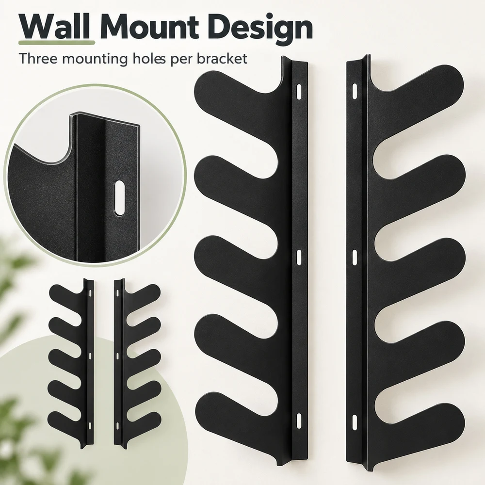 Zoe Garden Tool Organizer Wall Mount Garage Storage Rack For Shovels Rakes Brooms And Long Handled Yard Tools With Five Support Levels For Garage And Shed - view 3