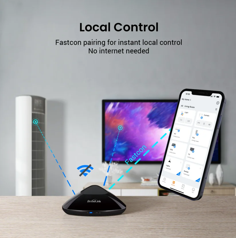 Broadlink RM MAX IR/RF wifi جهاز التحكم عن بعد العالمي MAX أتمتة المنزل الذكي التلفزيون التيار المتناوب مروحة الستائر المتوافقة مع Alexa و Google Home #3