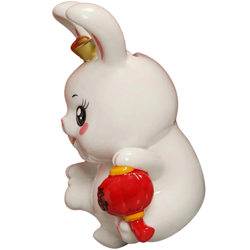 

Durable Ceramic Rabbit Piggy Bank Kids Coin Container Bedroom Living Room Decor Money Saving Jar Cartoon Coin Bank