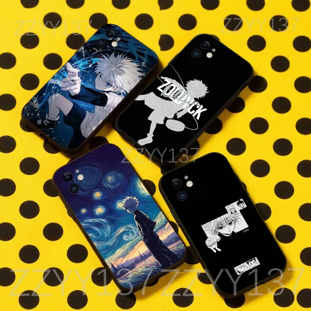 

Hunter X Hunter Killua Phone Case For iPhone 17,16,15,14,13,12,11,Pro,Max,Plus,Air,X,XS,XR,SE,8,7,Mini,Soft Black Funda