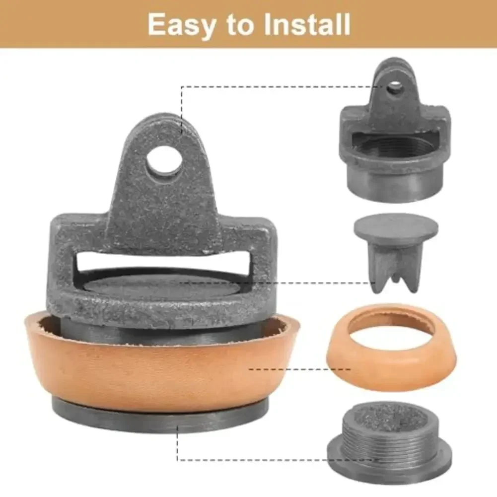 1set Piston For Handle Pump With Gasket 75 Type Hand Pump Piston With Leather Seal Gasket For Hand Pump Replacement