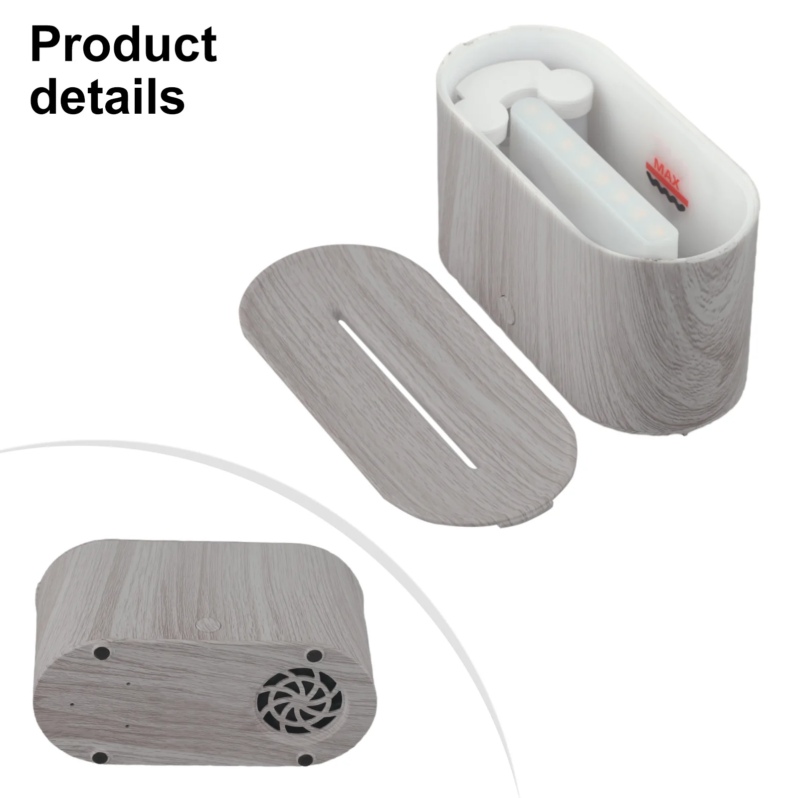 Color Black, White, Dark Brown, Brown, Gray Bedroom Diffuser USB Powered 5V-2A Voltage 7 Colors Option ABS PP Material