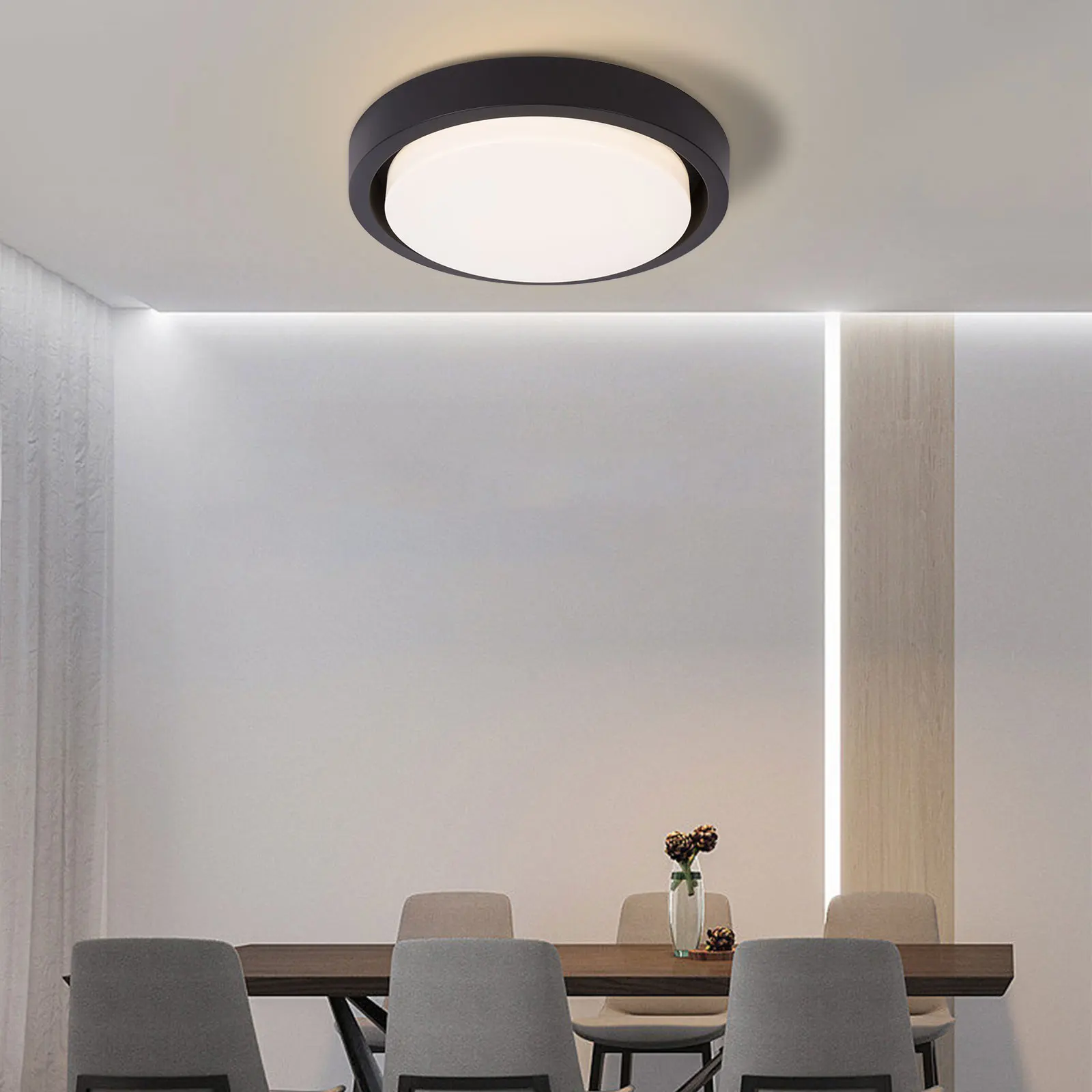 

18W Ceiling Light 1200LM Energy Efficient Acrylic Shade Soft Anti-Glare Light Modern Design for Living Room Bedroom Cafe