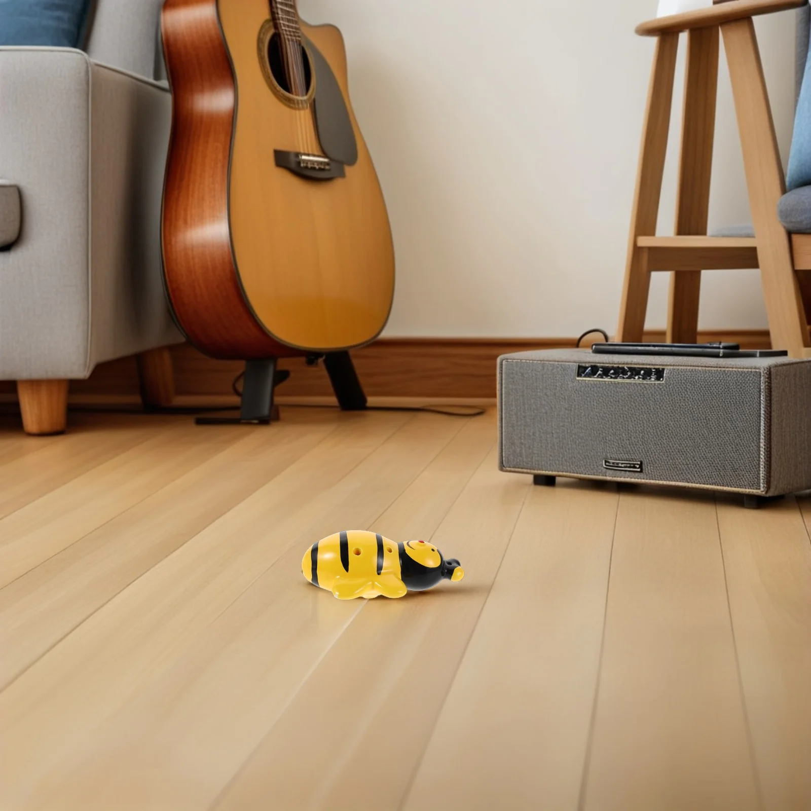 

Ceramic Bee Shaped 6 Hole Alto C Ocarina Instrument for Children Beginners Portable Educational Musical Instrument