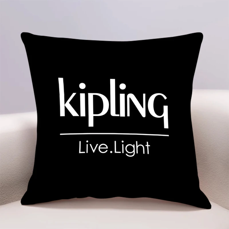 Cushion cover tide sofa living room bedroom car decorative KipLing logo square pillow cover Fashion brand pillowcase Home Decor