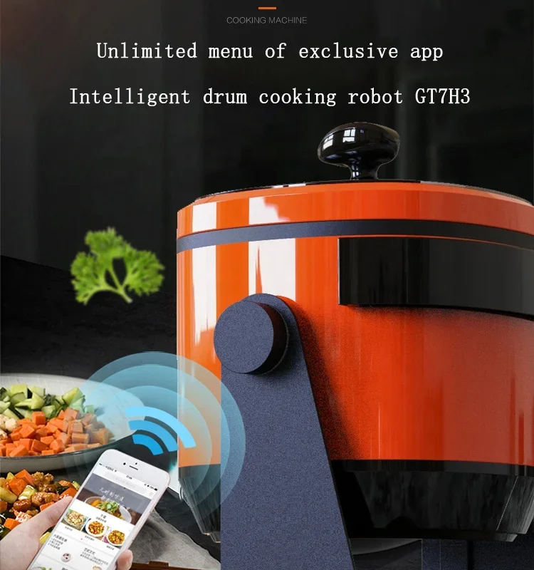 &WiFi Mobile Phone Controls Cooking Robot