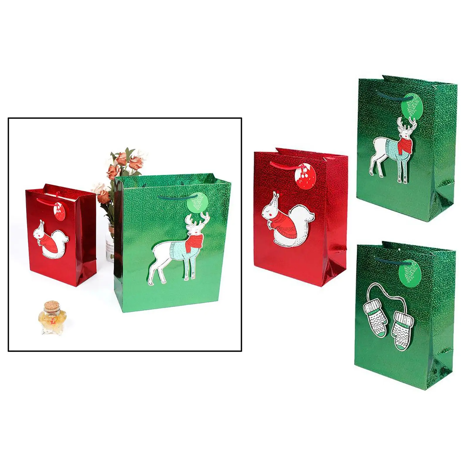 Glitter Color with Handle Retail Bag for Birthday Wedding and Party Celebrations Shoppping