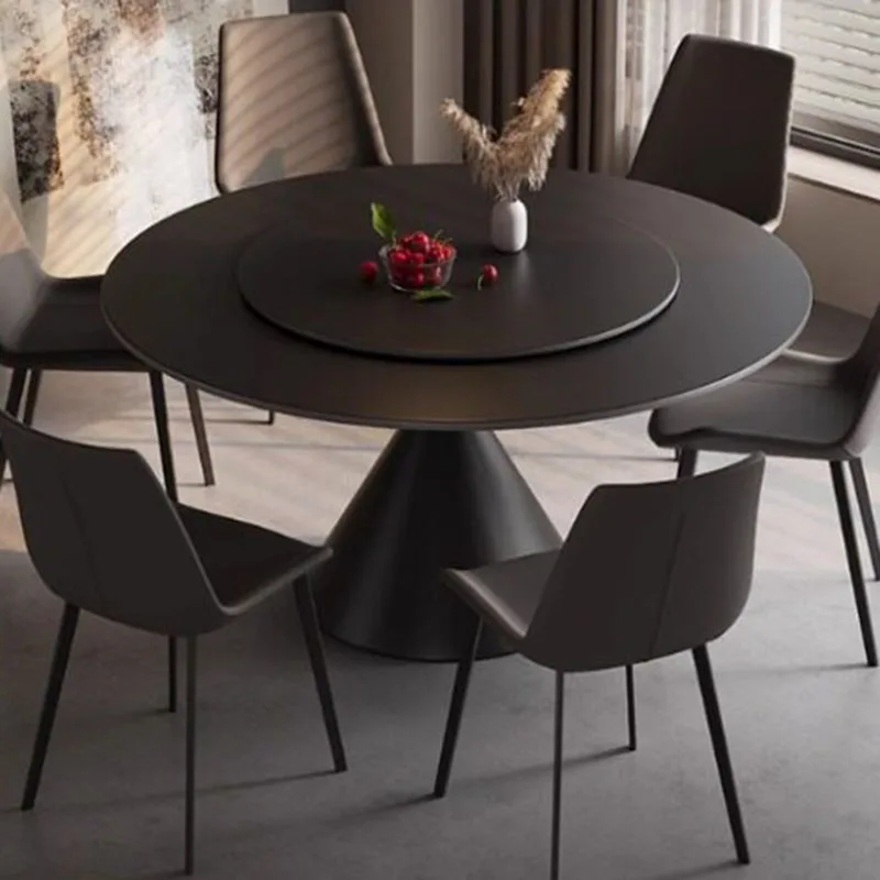 Round Restaurant Dining Table Modern Decoration Fashion Interior Dining Table Minimalist Mesas De Jantar Lounge Suite Furniture