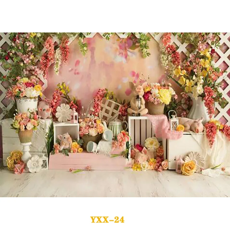 Fondo de feliz Pascua para fotografía de bebé, accesorios de estudio fotográfico para recién nacido, cumpleaños, 211008 BB-09