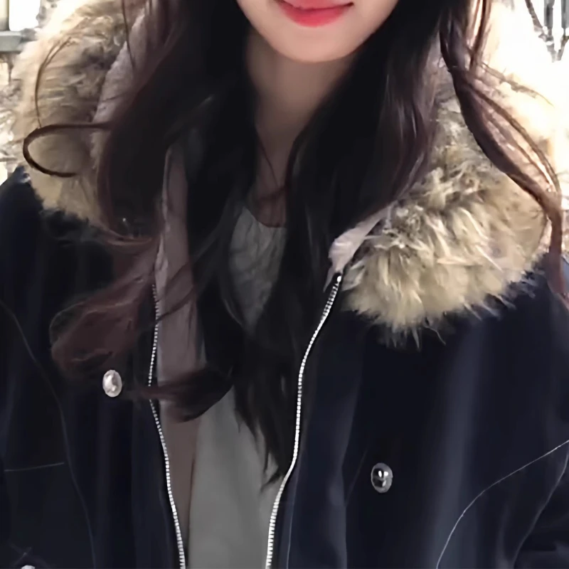 

Супер стильная повседневная женская куртка 2025 года, новое утолщенное флисовое хлопковое пальто осень 2025 года