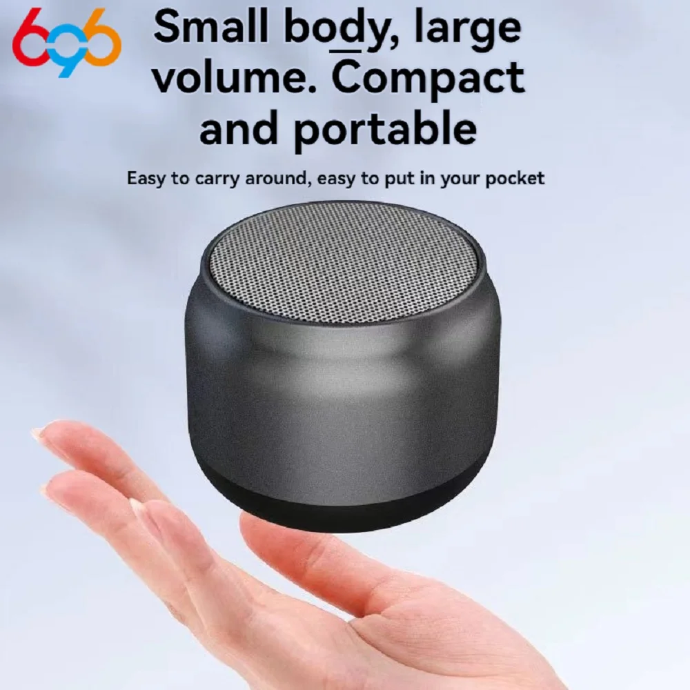 2025 Creative 360° Hifi Stereo Metal Wireless Subwoofer Wireless Bluetooth Speaker Music Player Mini Speakers Portable Outdoor