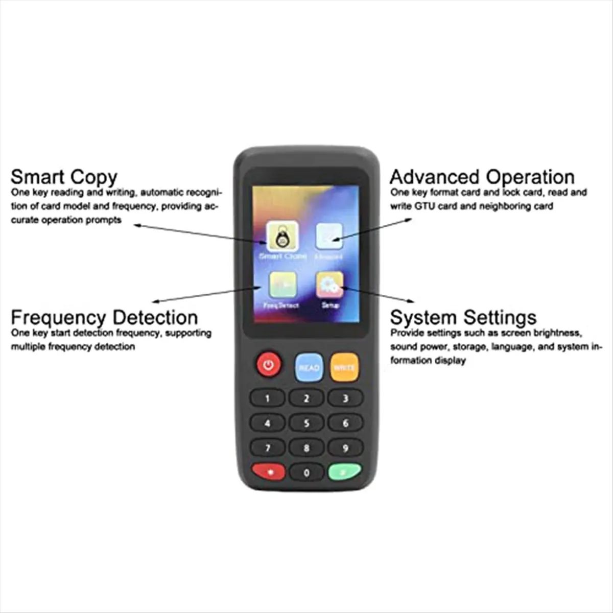 【Clearance Sale】X7 Card Reader, RFID Card Copier Duplicator for IC ID Card, Card RFID Copier ID IC Color Screen Set 1
