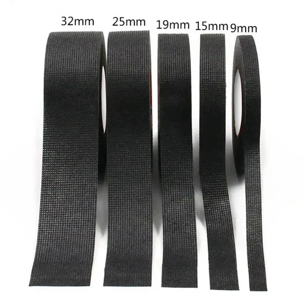 10/30m Electrical Tape Heat-resistant Harness Bundle Insulation Auto Wiring Fabric Cloth Wrap Waterproof Cable Waterproof Tape