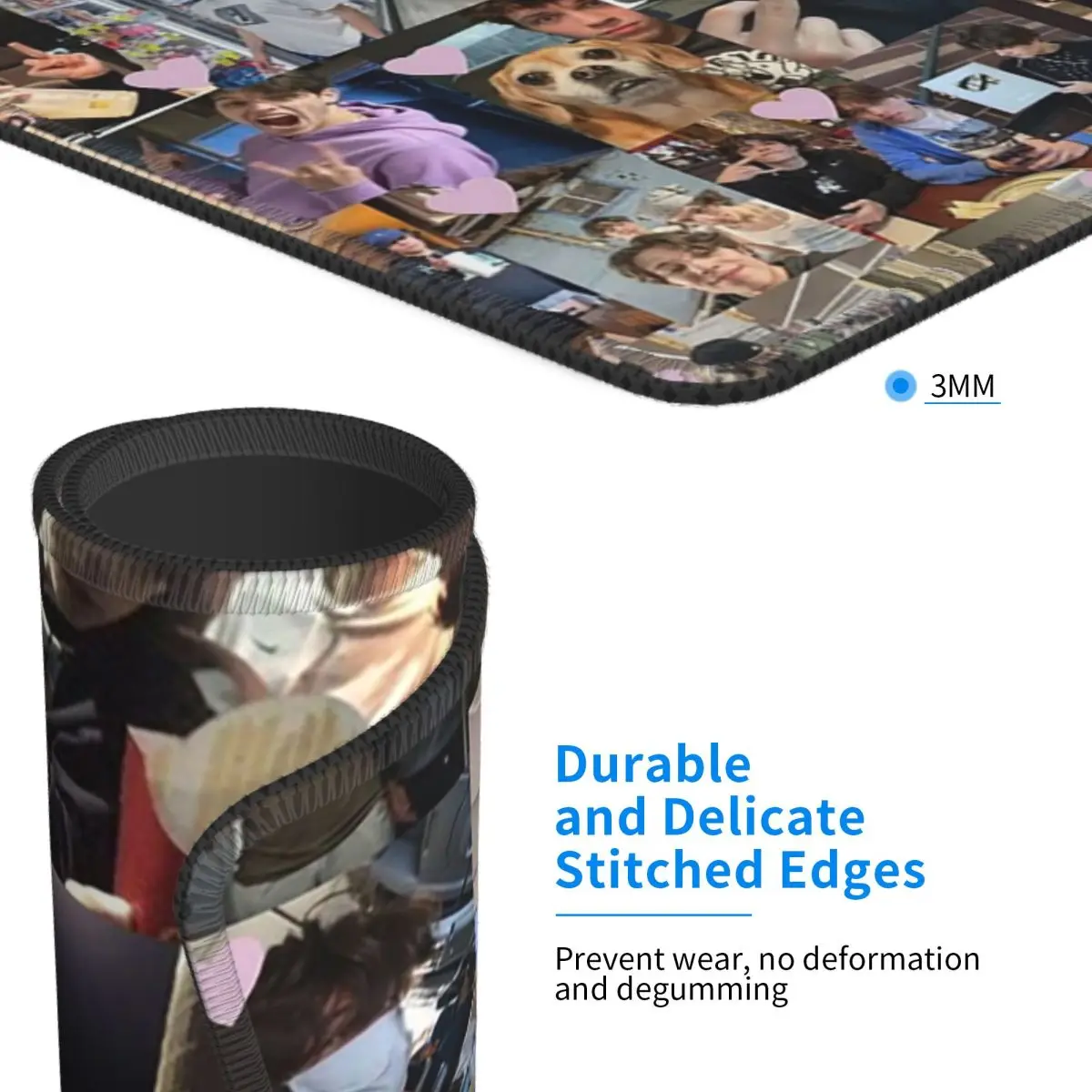 Sturniolo Triplets Cute Collage Mouse Pad Computer Keyboard Mouse Mat Gamer PC Laptop Desk Mat Office Accessories Table Mats