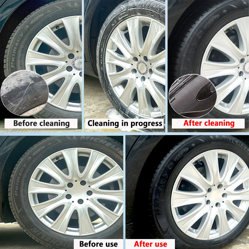 منظف إطارات السيارة الاحترافي - تنظيف عميق، اختراق سريع، سهل الشطف، تألق طويل الأمد، مضاد للشيخوخة، العناية بالسيارات