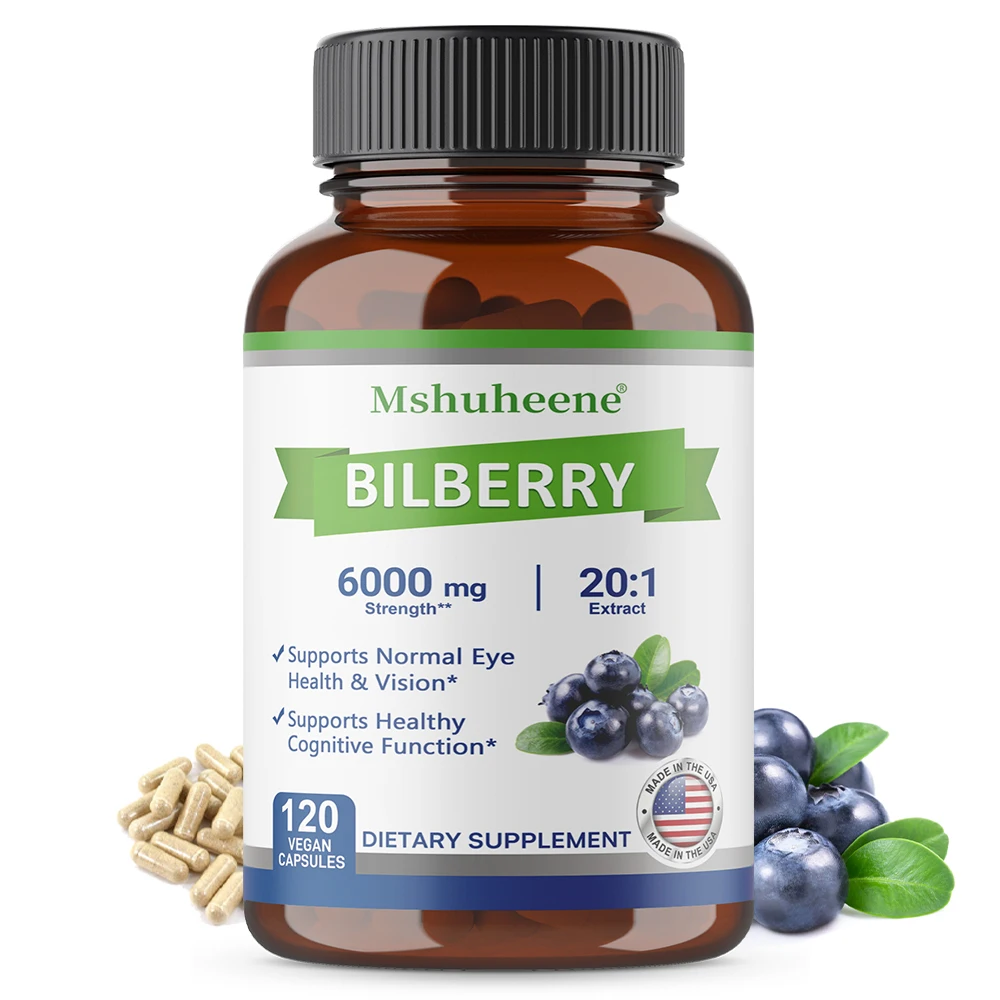 Bilberry Extract - Supports Eye Health, Relieve Eye Strain, Improves Vision & Skin Health, Antioxidant, Promotes Smooth Skin
