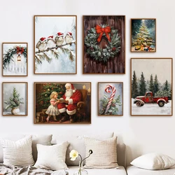 Christmas Tree Reindeer Christmas Decoration Printed Gifts Wall Art Canvas Painting Nordic Poster Home Living Room Decor