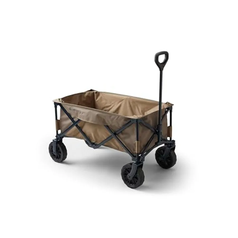 Alpaca 140L Gear Wagon for outdoor camping, durable polyester fabric, black color, foldable and wheeled for easy transport