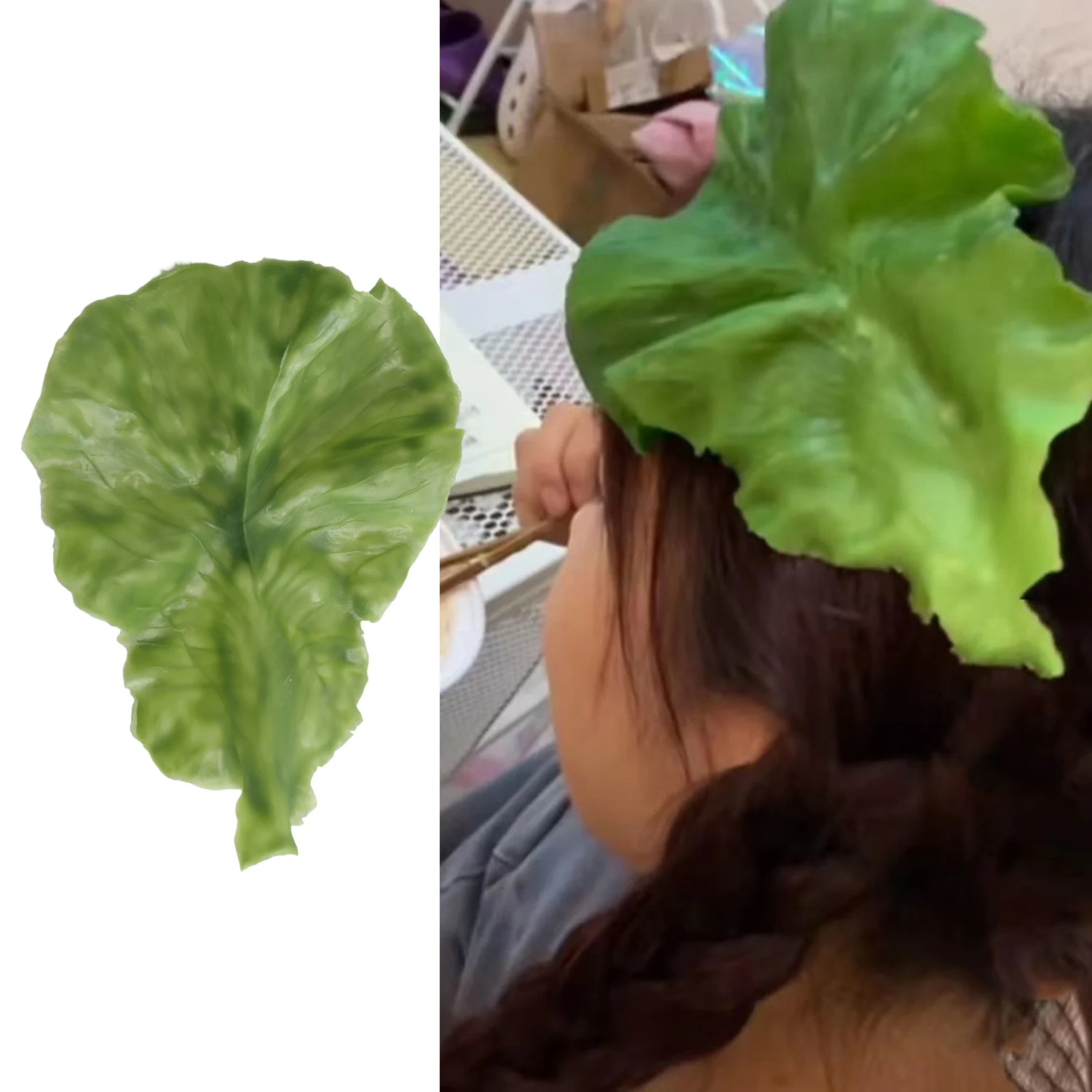 Creative Simulation Lettuce Hair Clip Green Vegetable Leaves Girls Hair Ornaments Duckbill Clip Fashion Hair Accessories