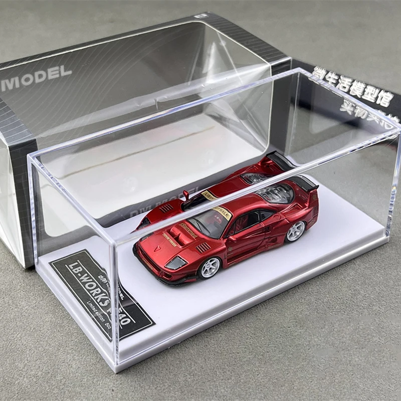 DMモデル ダイキャスト 1/64スケール フェラーリF40 スーパーカーモデル 合金 フェラーリF40 レーシングカーモデル シーンディスプレイ ギフト オーナメント