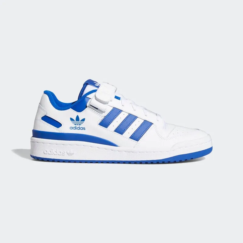 Adidas Originals FORUM Low Wrap Durable Lightweight Low Top Board Shoes Men and Women Same Style White Black