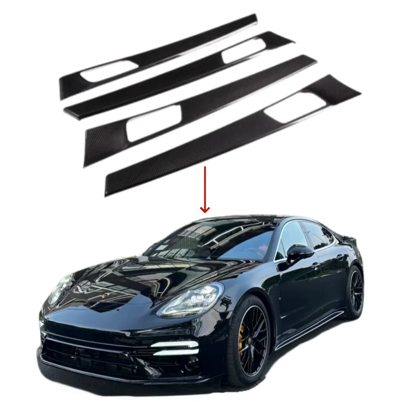 

Best Price Carbon Fiber Inner Door Panel Decoration Interior Trims Parts For Porsche Panamera 971 Modified Interior Door Trims