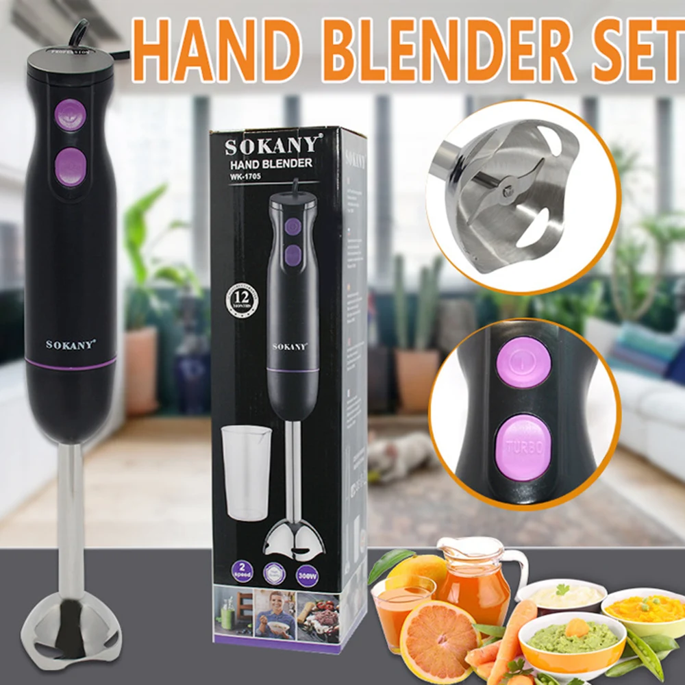 Hand Electric Portable Blender for Kitchen 300W Food Mixer Machine Home Mini Cooking Stick Meat Grinder Stirring Rod 220V 믹서기