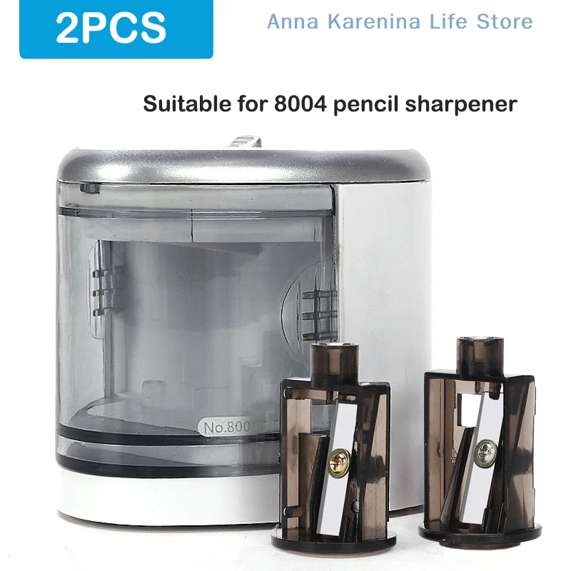 

Упаковка автоматической электрической точилки для карандашей с двумя отверстиями и запасными лезвиями; Товары для домашнего офиса и творчества