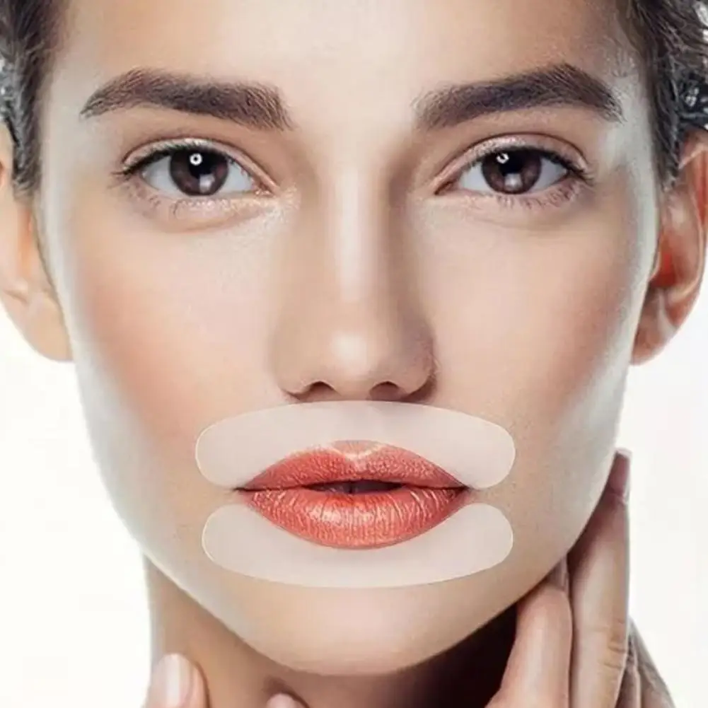 4 Stück wieder verwendbares Silikon um die Lippen Anti-Falten-Patches Facelifting-Aufkleber Anti-Aging-Stirn runzeln entfernen Facelifting-Patch