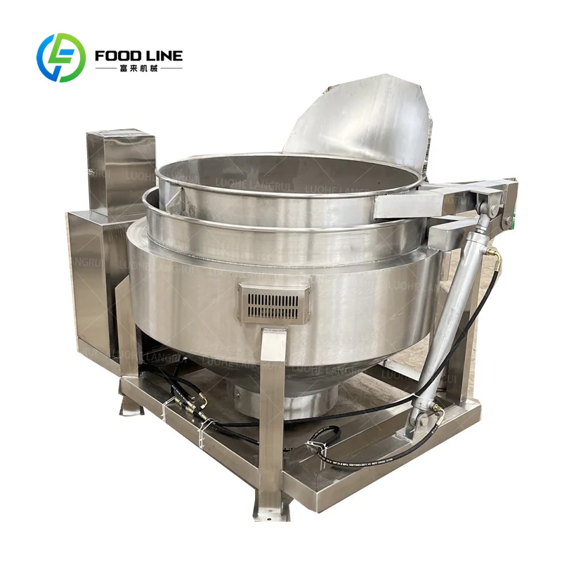 Industrial Tilting Cooking Pot Stainless Steel Commercial Food Machinery Customized Wholesale