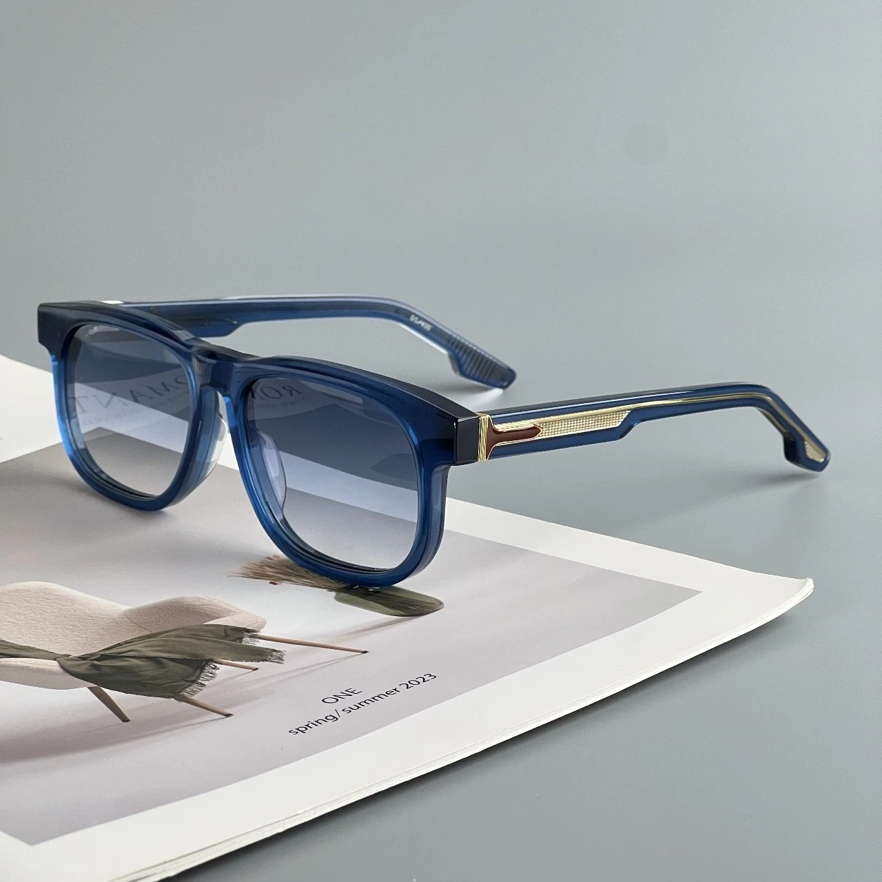 Square Acetate Sunglasses Vintage Japanese Handcrafted UV400 Protection Unisex High Quality Designer Outdoor Eyewear Men Women