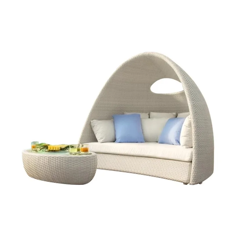 Double Birdcage Sofa Bed Holiday Villa Leisure Terrace Lounger Balcony Round Bed Lounger