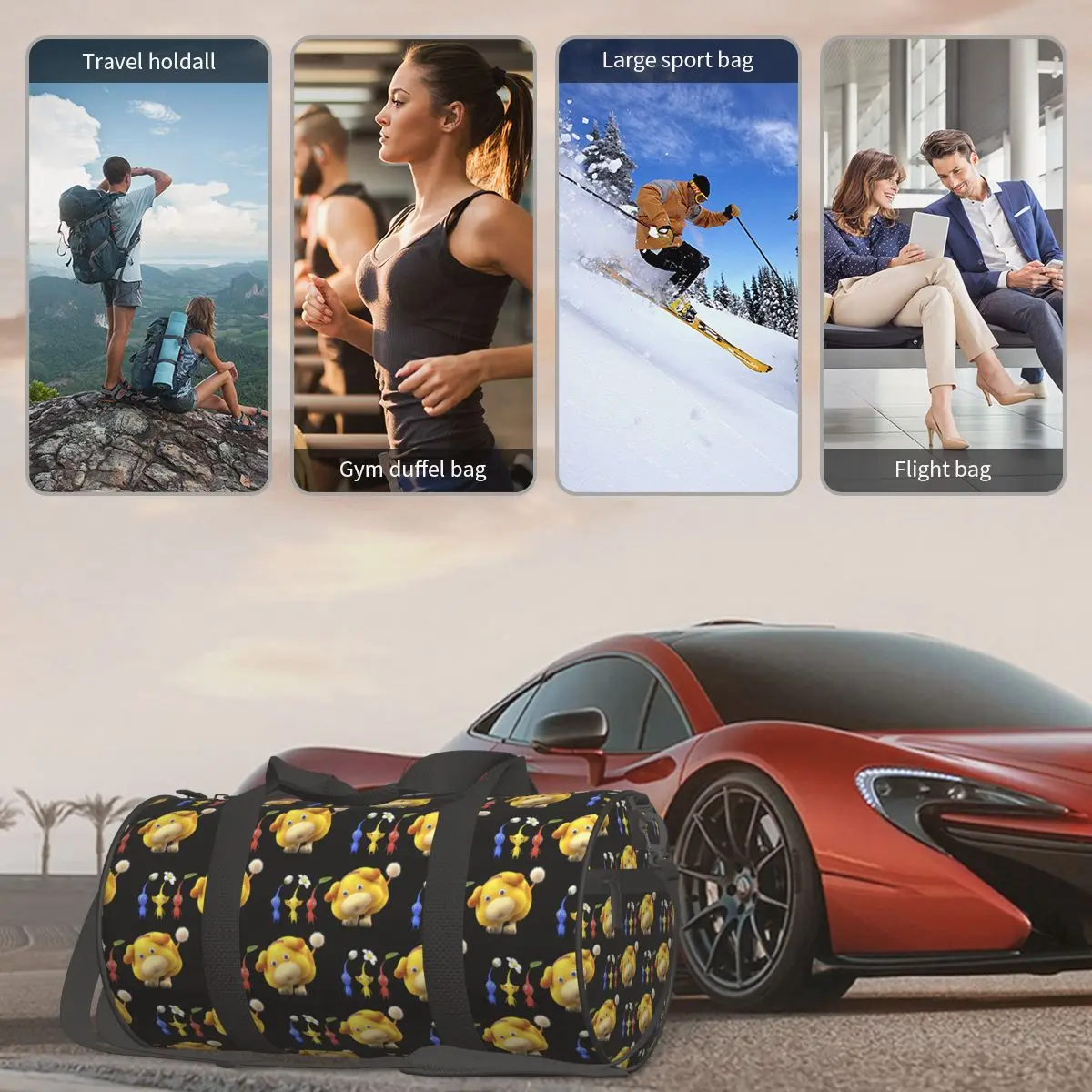 حقيبة رياضية كبيرة الحجم من Pikmin مقاومة للماء وحقائب سفر وحقائب يد وحقيبة لياقة بدنية