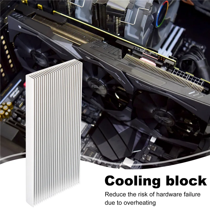 Алюминиевый радиатор ABZW для светодиодного усилителя высокой мощности, транзистор 100X41x8 мм