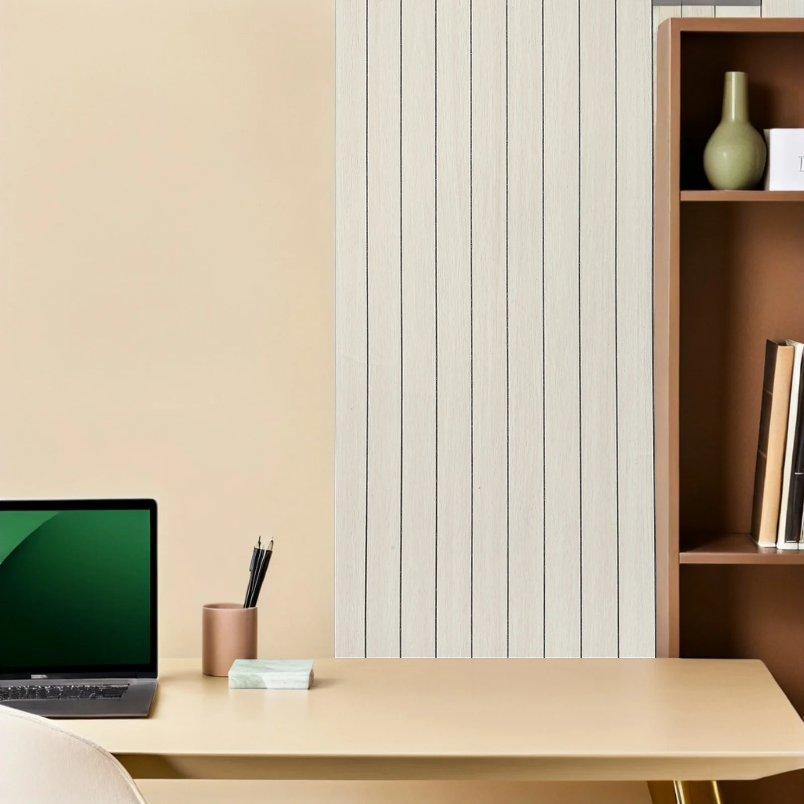 

Waterproof Wood Grain Peel Stick Panel Thickened 3D Self-Adhesive Wall For Kitchen Bath Shelf Countertop Beige Decorative