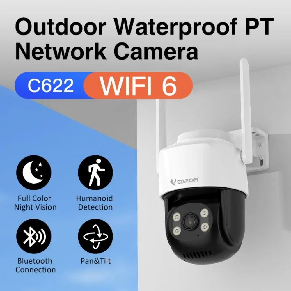 

VSTARCAM C622 PTZ WIFI Camera Wireless Outdoor Two Way Audio P2P Dome Security IP Auto Tracking CCTV Camera Network