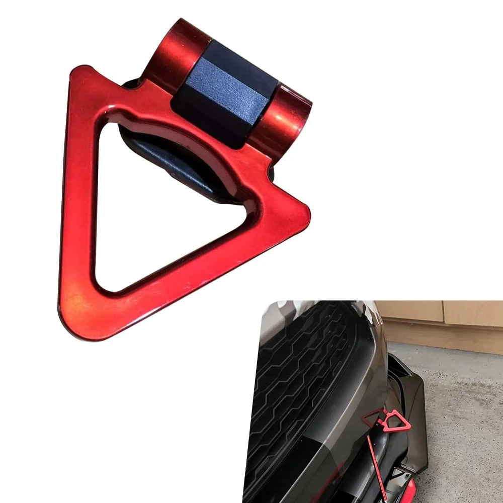 

Triangle Tow Hook Decoration Racing Style Self-Adhesive Trailer Hook Sticker for Automotive Bumper ONLY Decoration
