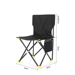 Outdoor Portable Folding Fishing Chair Picnic Camping Stool Oxford Cloth Portable Easy Carry Furniture Beach Chairs Accessories