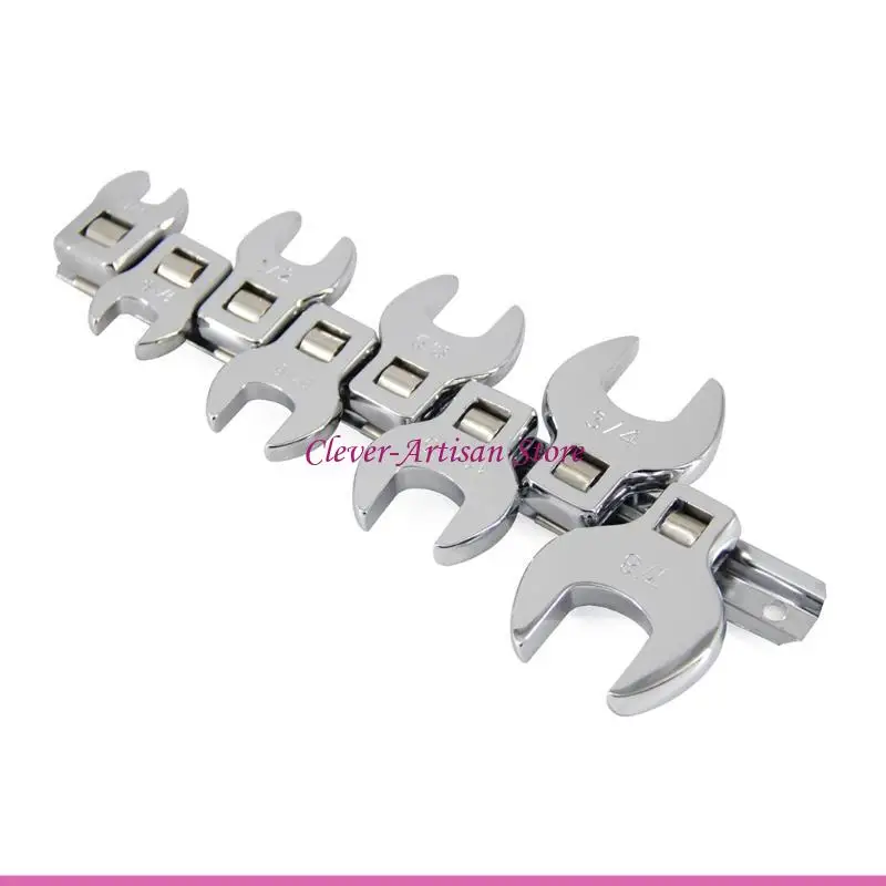 E06B 3/8 인치 드라이브 메트릭 크로우 풋 렌치 세트 10mm 11mm 13mm 14mm 16mm 18mm 19mm 22mm
