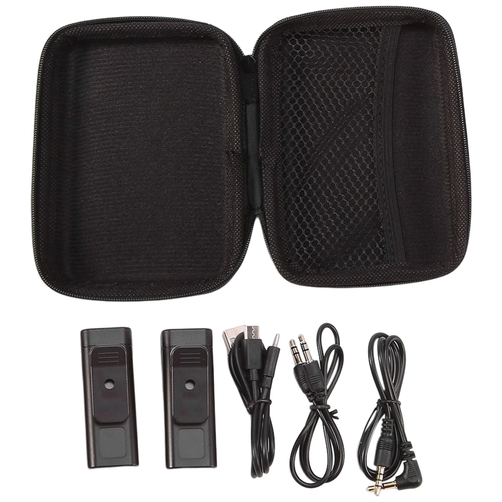 UHF Wireless In-Ear Monitor System Transmitter Receiver Digital Sound Stage Sound Card (Black)