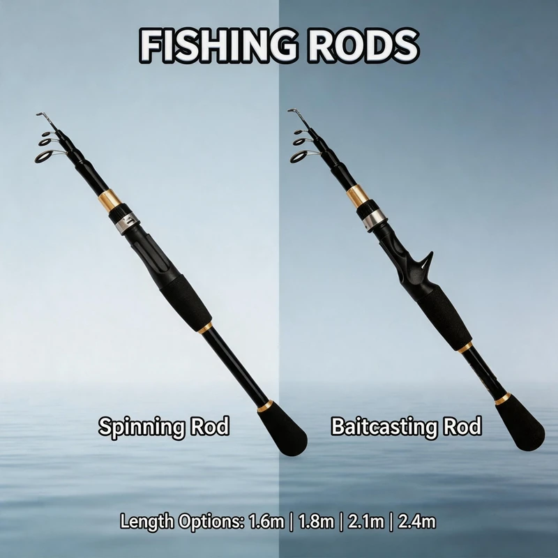vara-de-pesca-retratil-portatil-para-iscas-varas-de-spinning-e-baitcasting-vara-de-fibra-de-vidro-com-potencia-hm-para-pesca-em-multiplas-Aguas