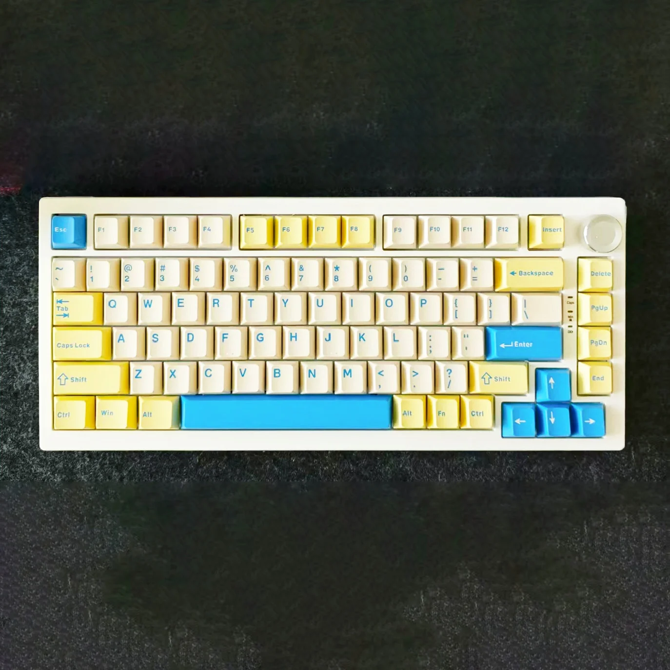 128 Tasten Gelb Blau Double Shot PBT Tastenkappen Cherry Profile Tastatur Tastenkappen für Gateron MX Switches mechanische Tastatur