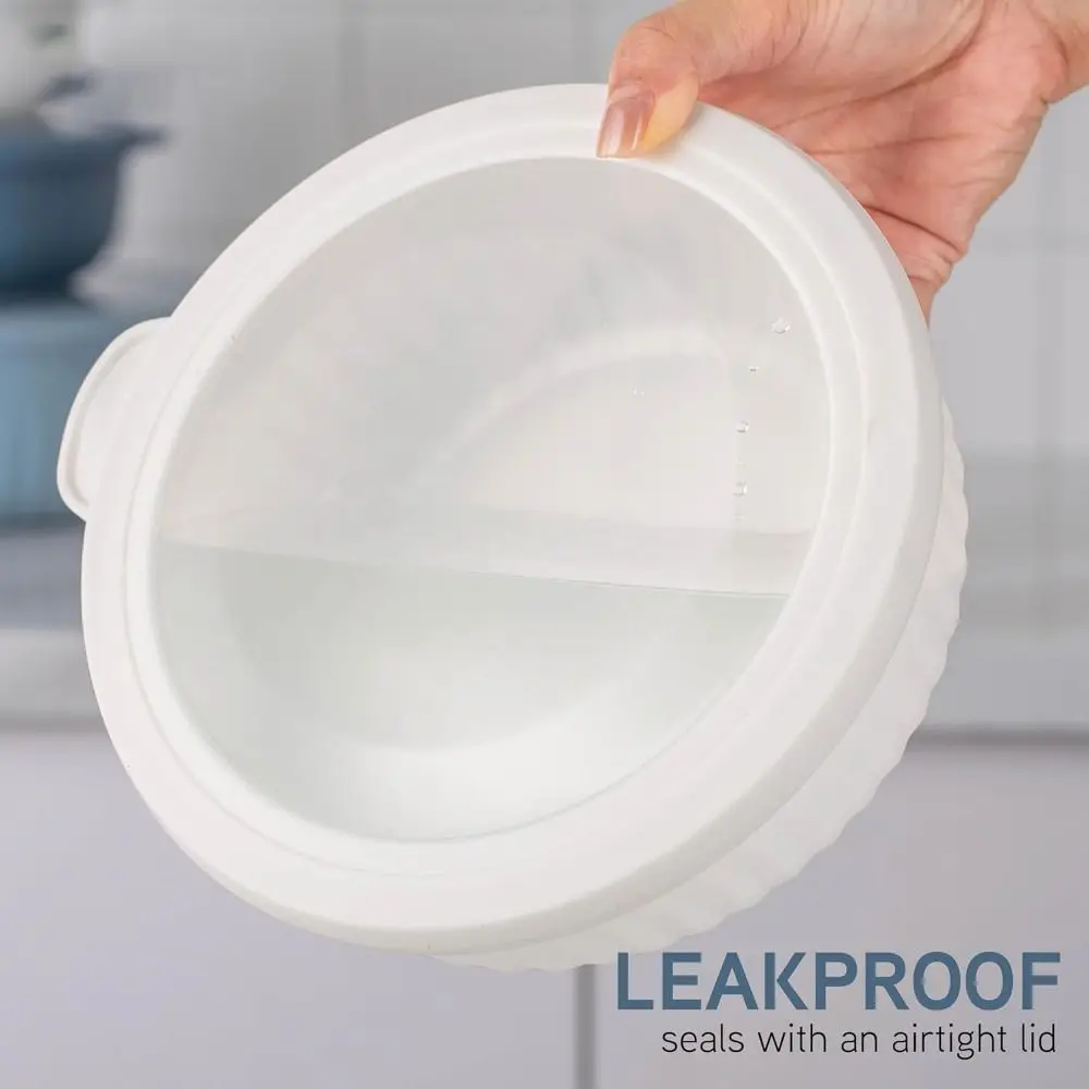 

4 pieces/set Food Grade Wide-Mouth Mixing Bowl Set Plastic Sealed Salad Bowl With Visible Lid Stacking Snack Container Outdoor