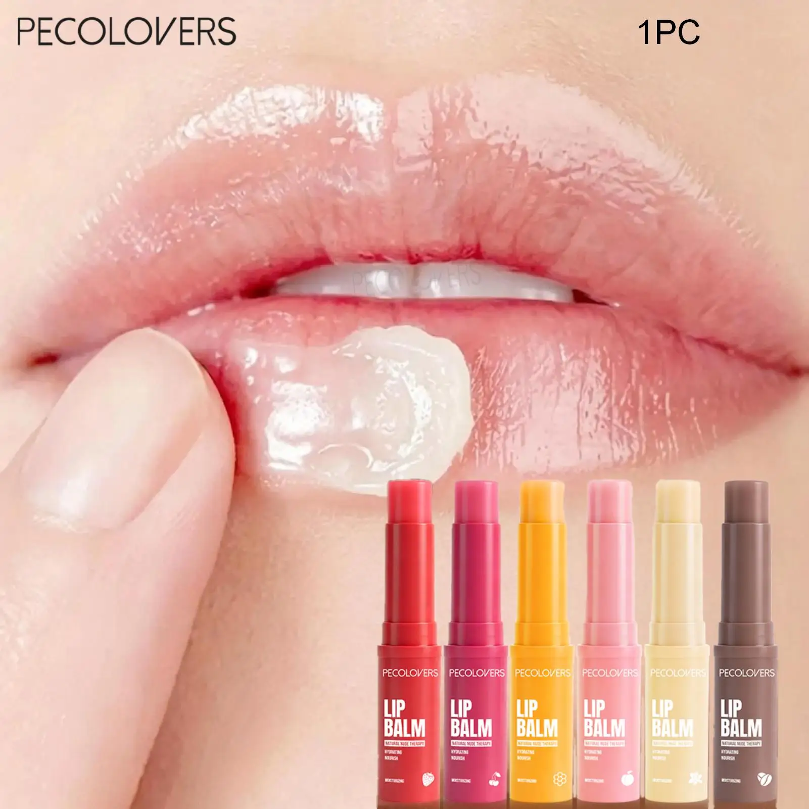 1PC Fruit-Flavored Lip Balm Strawberries, Cherries, Honey, Peaches, Vanilla, Cocoa Lip Balm,Moisturizing and Volumizing Lip Balm