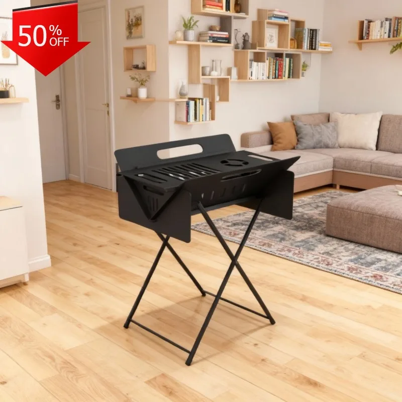 

Bbq Grill Outdoor Camping Equipment Mini Brazier Portable Gas Cooker Camping Heater Barbecue Grill Large Home Garden Kitchen Bar