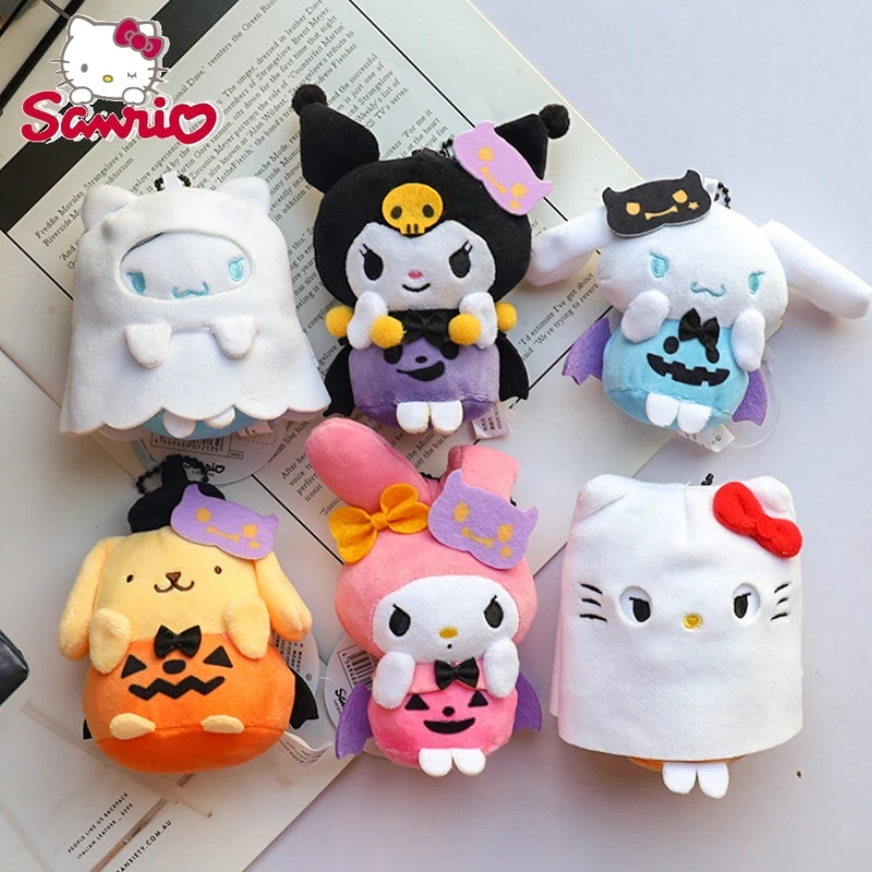 

Kawaii Sanrio Хэллоуин Кукла Hellokitty Kuromi кулон японское аниме Keychai плюшевое мультяшное украшение Kitty девочка подарок игрушка