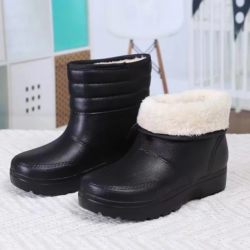 men Snow Boots Waterproof Winter Warm Fur Men Shoes Platform Causal Man Ankel Boots Unisex Antislip EVA Men Boots Shoe for Women