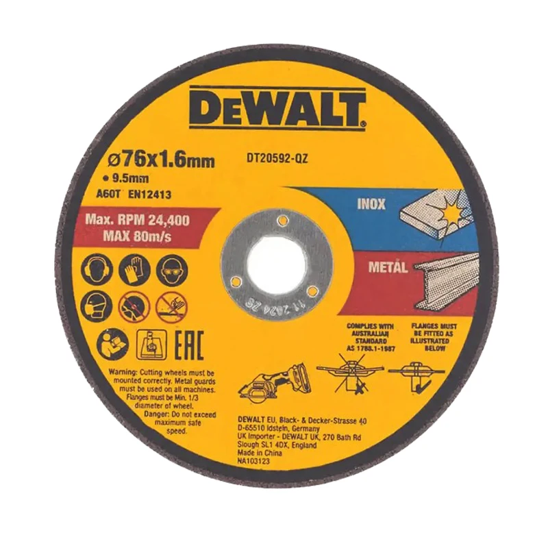 DEWALT 원형 톱날 절단 휠, 범용 다기능 절단 도구 액세서리, DT20590, DT20591, DT20592
