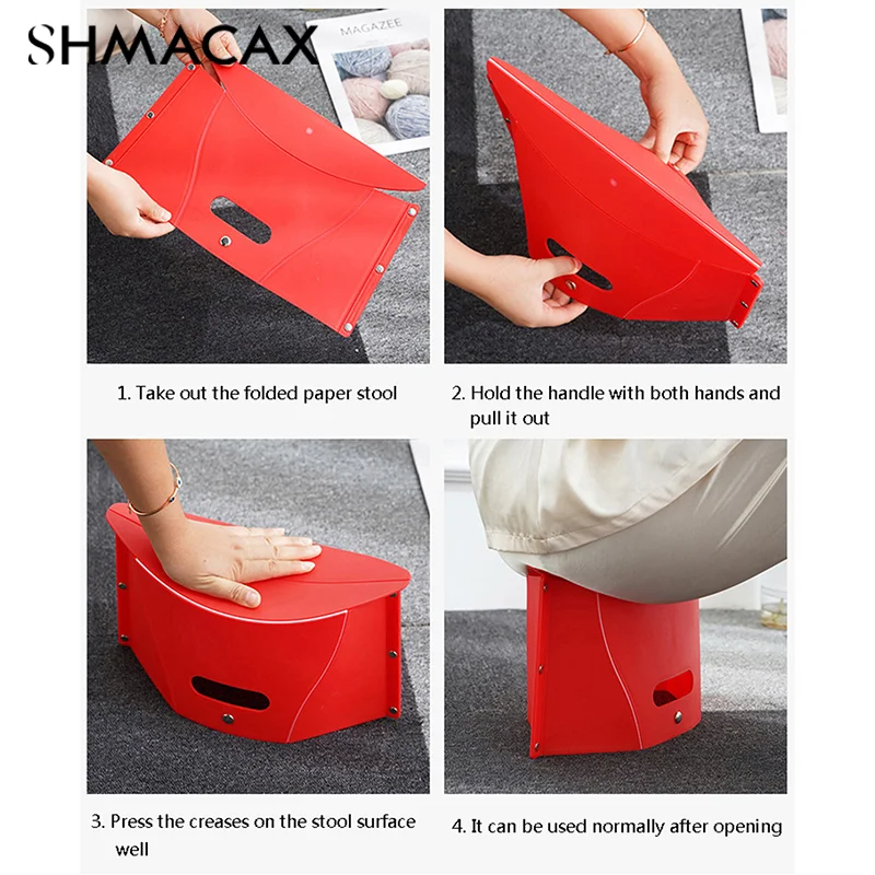 Plastic Portable Folding Stool Outdoor Chairs Portable Stool for Camping Storage Stool Storage Stool Folding Chair